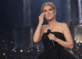Céline Dion wiping away tears during her September 2026 Paris comeback concert