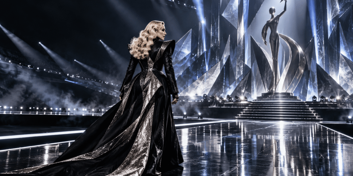 Editorial illustration of Madonna returning to open a major music awards show