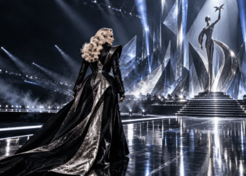 Editorial illustration of Madonna returning to open a major music awards show
