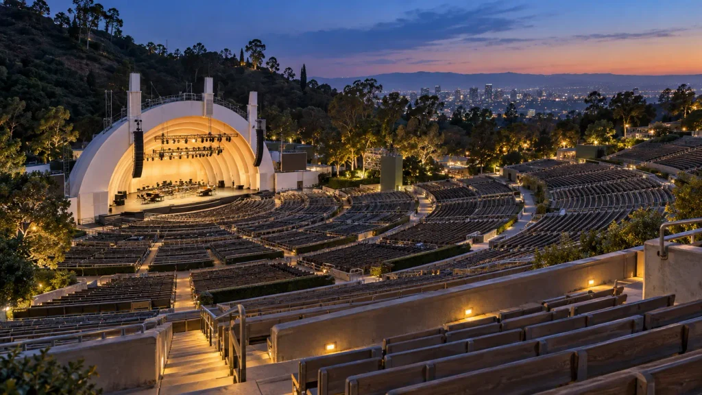 Hollywood Bowl amphitheater in Los Angeles before a concert