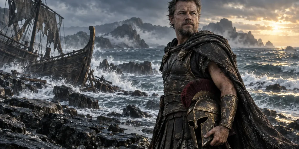 Matt Damon as Odysseus in Christopher Nolan’s The Odyssey