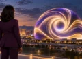 Oprah Winfrey promoting AHA at the Las Vegas Sphere