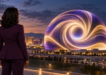 Oprah Winfrey promoting AHA at the Las Vegas Sphere