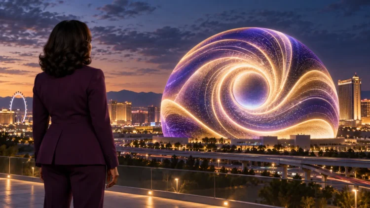 Oprah Winfrey promoting AHA at the Las Vegas Sphere