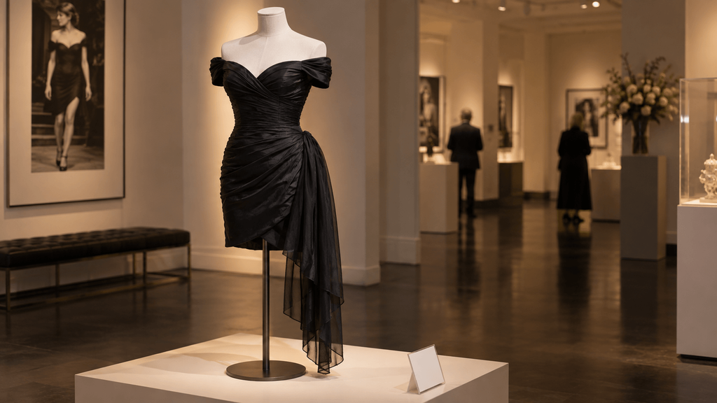 Princess Diana’s original revenge dress displayed by Sotheby’s
