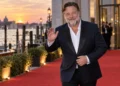 Russell Crowe at the Venice premiere of What Love Builds