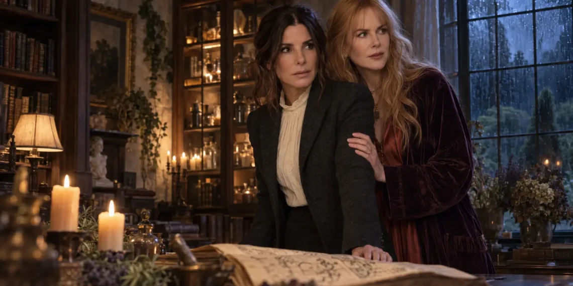 Sandra Bullock and Nicole Kidman as the Owens sisters in Practical Magic 2