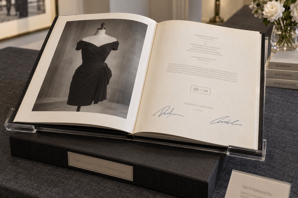 Signed 1997 Christie’s Princess Diana dress auction catalog