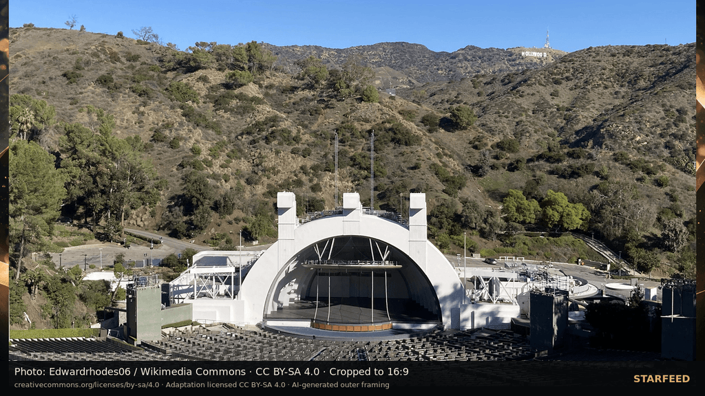 Hollywood Bowl amphitheater and stage in Los Angeles